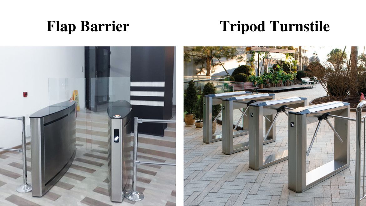 Sự khác biệt giữa cổng xoay tripod và flap barrier