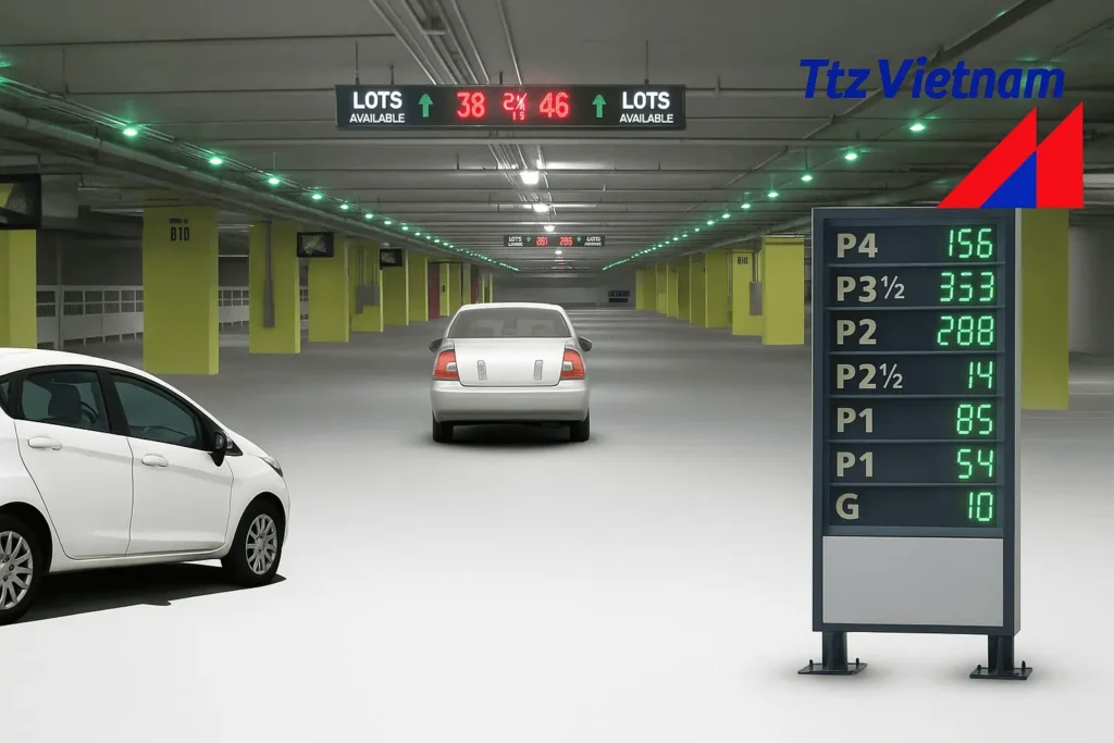 Báo chỗ trống bãi xe