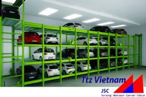 bãi đỗ xe dạng xoay vòng ngang