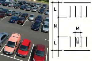 kích thước bãi đỗ xe ô tô thông dụng