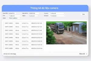 giao diện phần mềm đếm xe tự động
