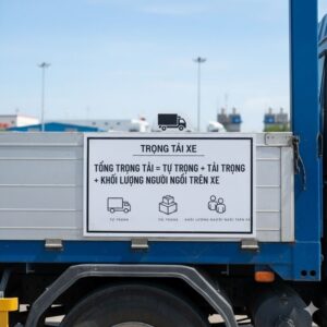 trọng tải là gì? Tổng trọng tải = Khối lượng bản thân + Tải trọng cho phép chuyên chở + Khối lượng người ngồi trên xe