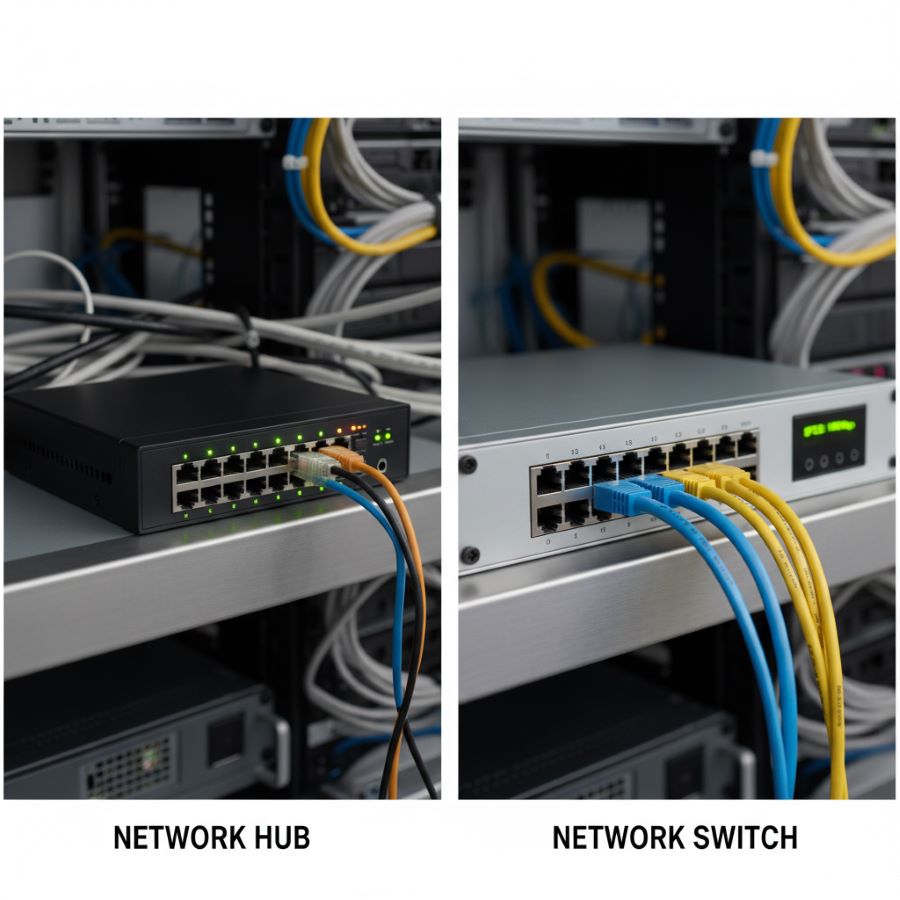 Switch là gì? Điểm khác nhau của switch và hub là gì? - TTZ Việt Nam
