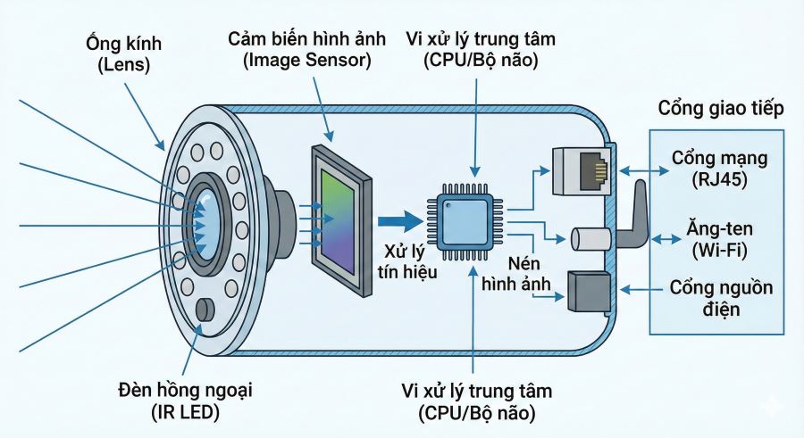 cấu tạo của camera ip