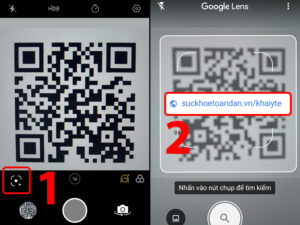 quét mã qr bằng google lens