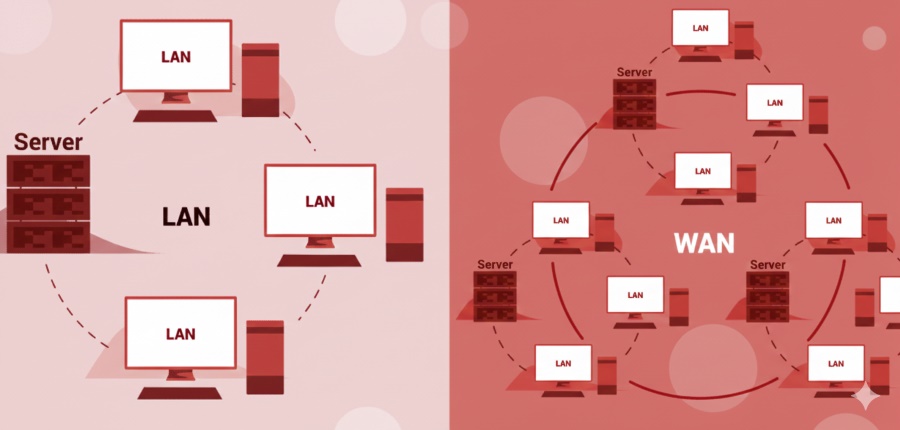 so sánh mạng LAN và các mạng khác như WAN